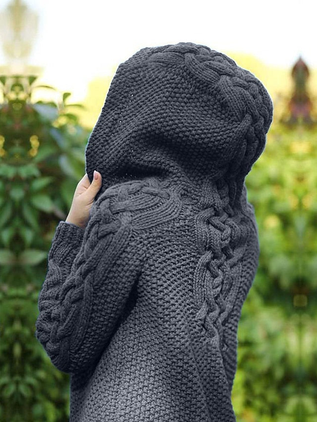 KL | Chaqueta con capucha en punto grueso