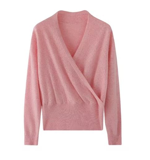 CM | Jersey de cachemira con cuello en V Cross