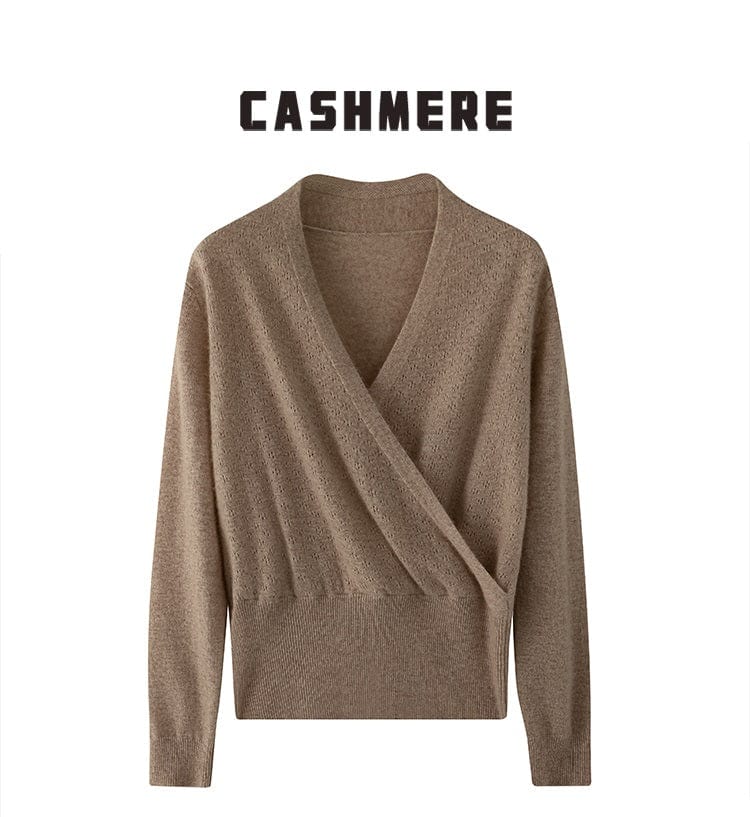 CM | Jersey de cachemira con cuello en V Cross