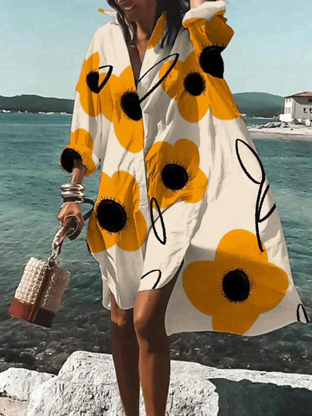 KL | Vestido midi estampado de línea A