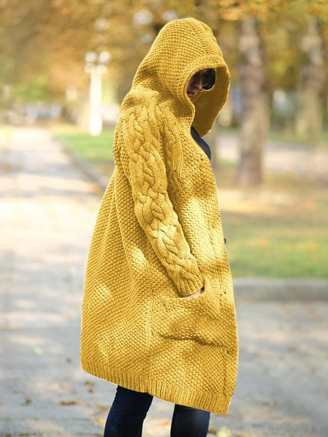 KL | Chaqueta con capucha en punto grueso