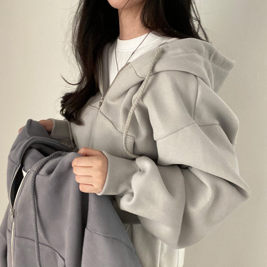 CM | Jersey informal con mangas largas y cordón de ajuste