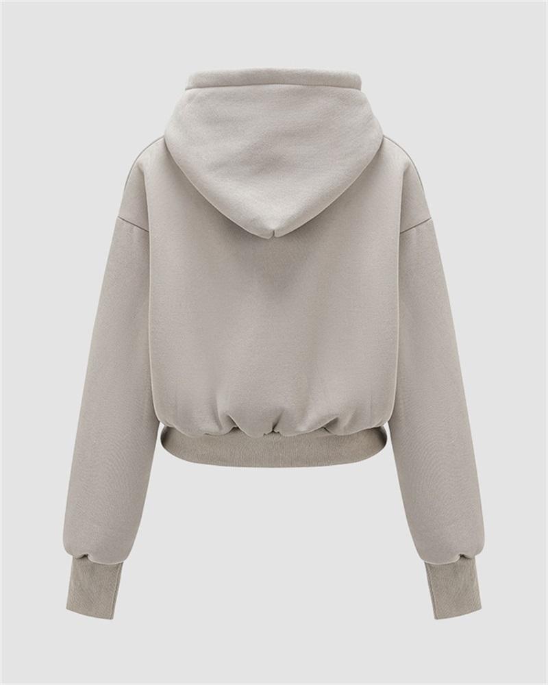 CM | Jersey informal con mangas largas y cordón de ajuste