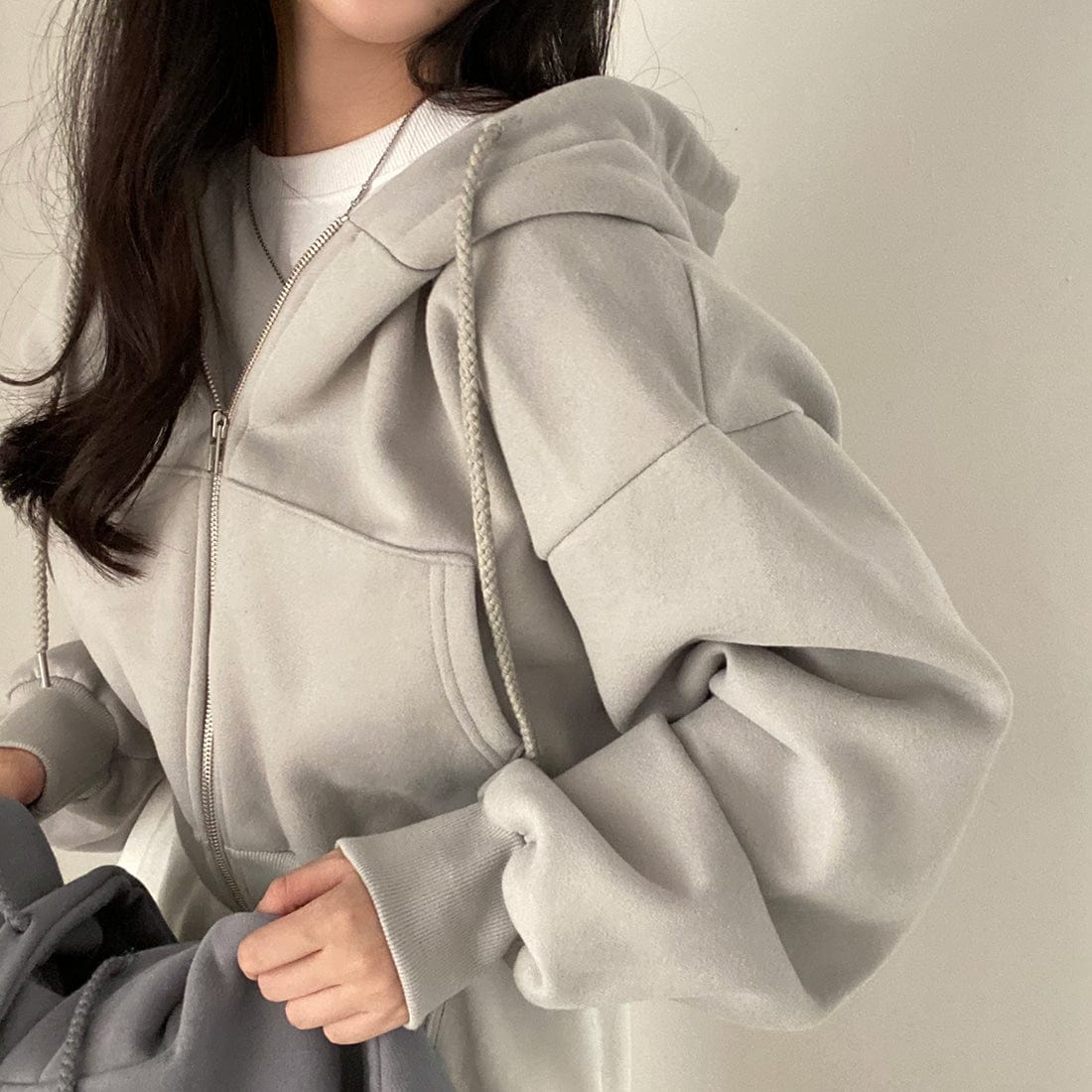 CM | Jersey informal con mangas largas y cordón de ajuste