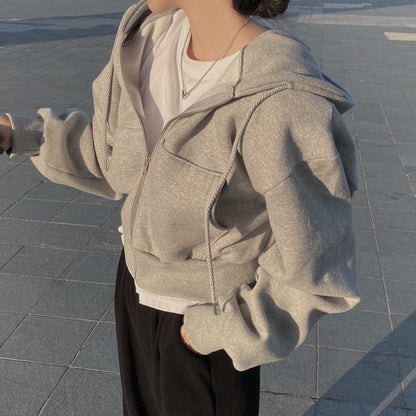 CM | Jersey informal con mangas largas y cordón de ajuste