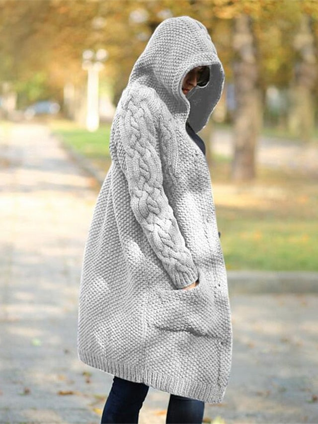 KL | Chaqueta con capucha en punto grueso