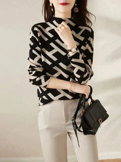 CM | Jersey de cuadros para mujer