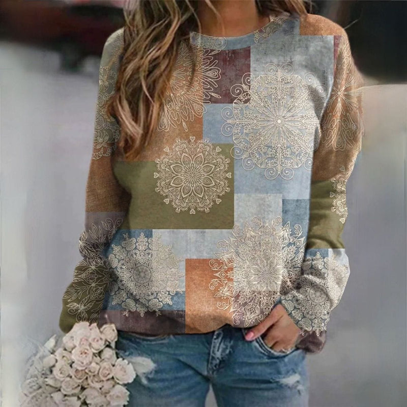 CM | Jersey con elegante estampado de bloques