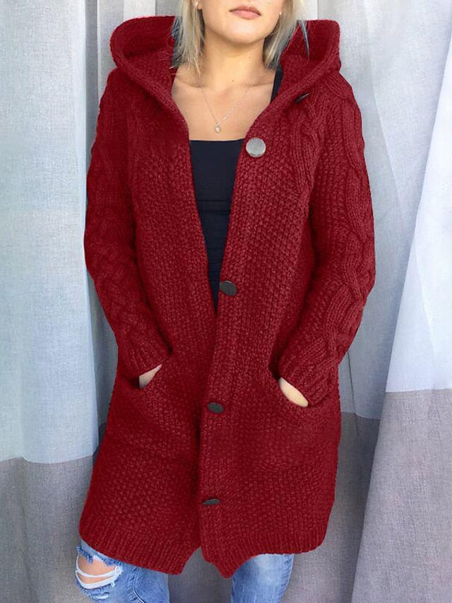 KL | Chaqueta con capucha en punto grueso
