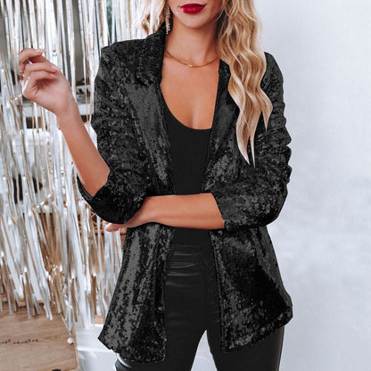 CM | Blazer de lentejuelas para mujer