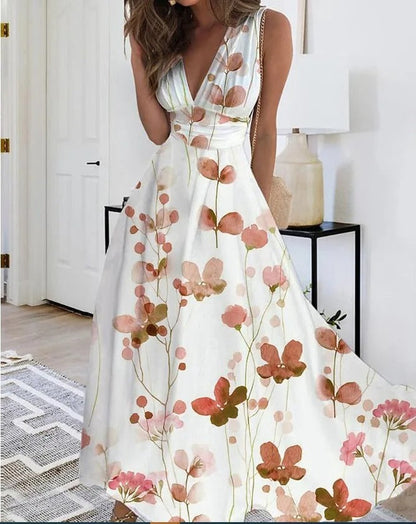 KL | maxi vestido sin mangas y escote en V