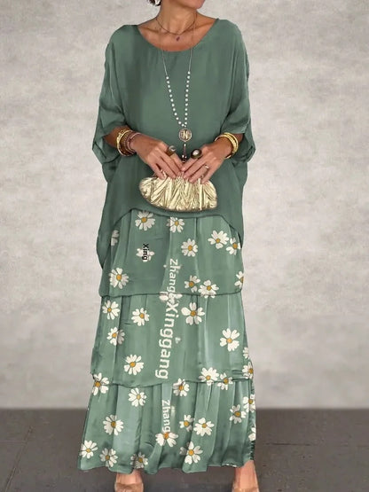 KL | Vestido maxi suelto a capas