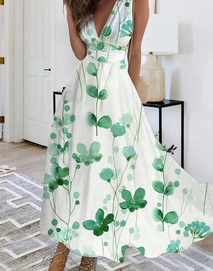 KL | maxi vestido sin mangas y escote en V