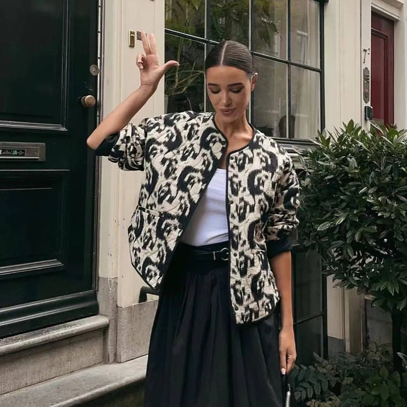 CM | Chaqueta casual estampada para mujer