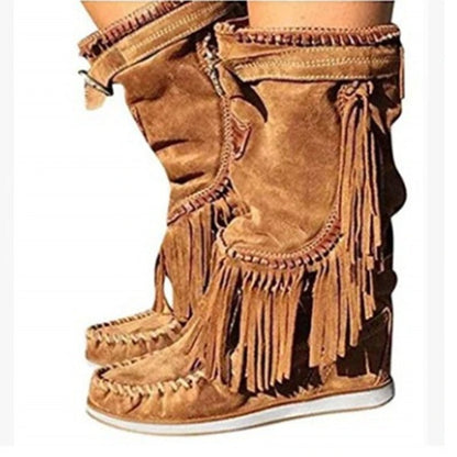 KL | Botas boho con flecos