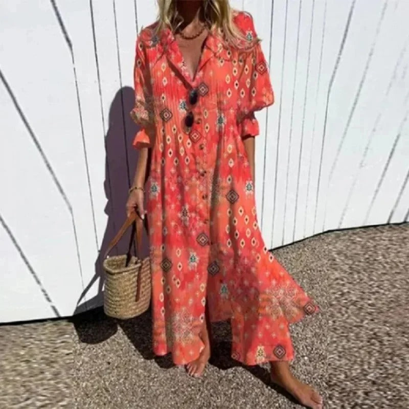 KL | Vestido maxi boho clásico