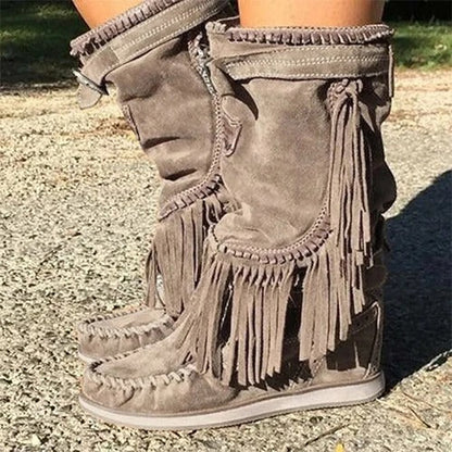KL | Botas boho con flecos