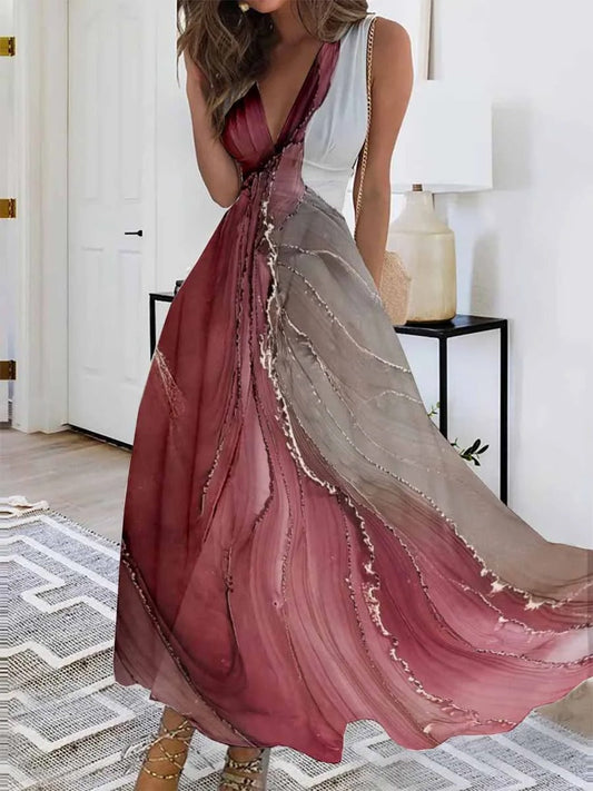 KL | maxi vestido sin mangas y escote en V