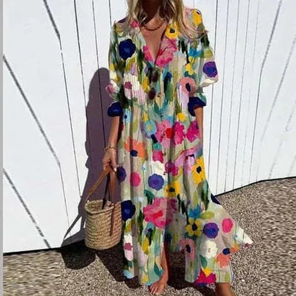 KL | Vestido maxi boho clásico