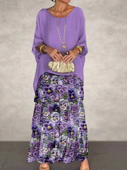 KL | Vestido maxi suelto a capas