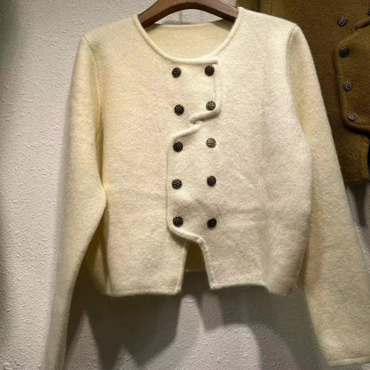 CM | Jersey de señora con tapeta de botones de doble botonadura