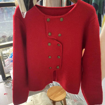 CM | Jersey de señora con tapeta de botones de doble botonadura