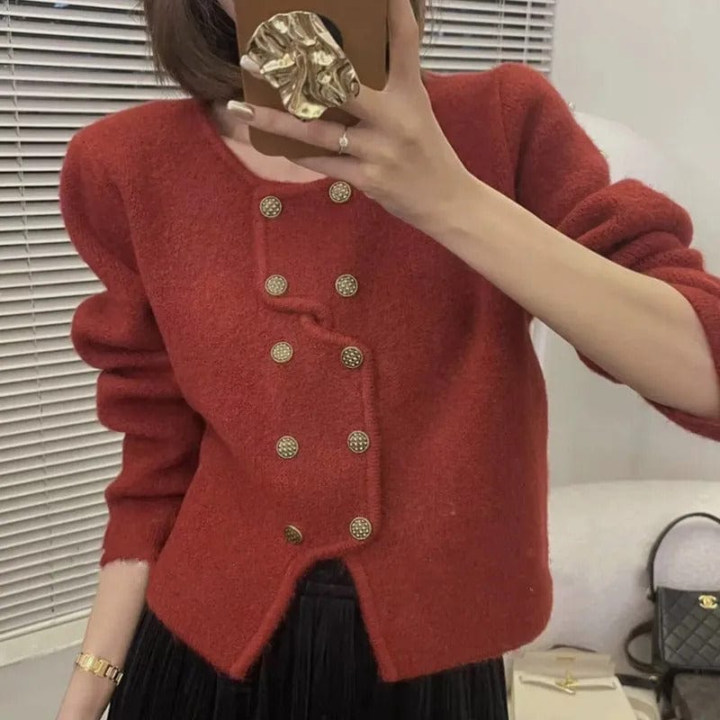 CM | Jersey de señora con tapeta de botones de doble botonadura
