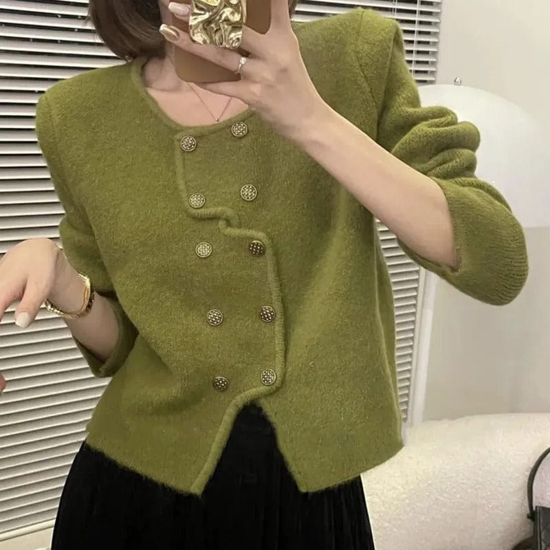 CM | Jersey de señora con tapeta de botones de doble botonadura