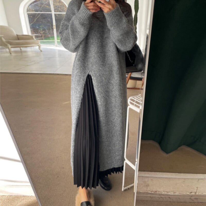 KL | Vestido Jumper midi con detalle plisado