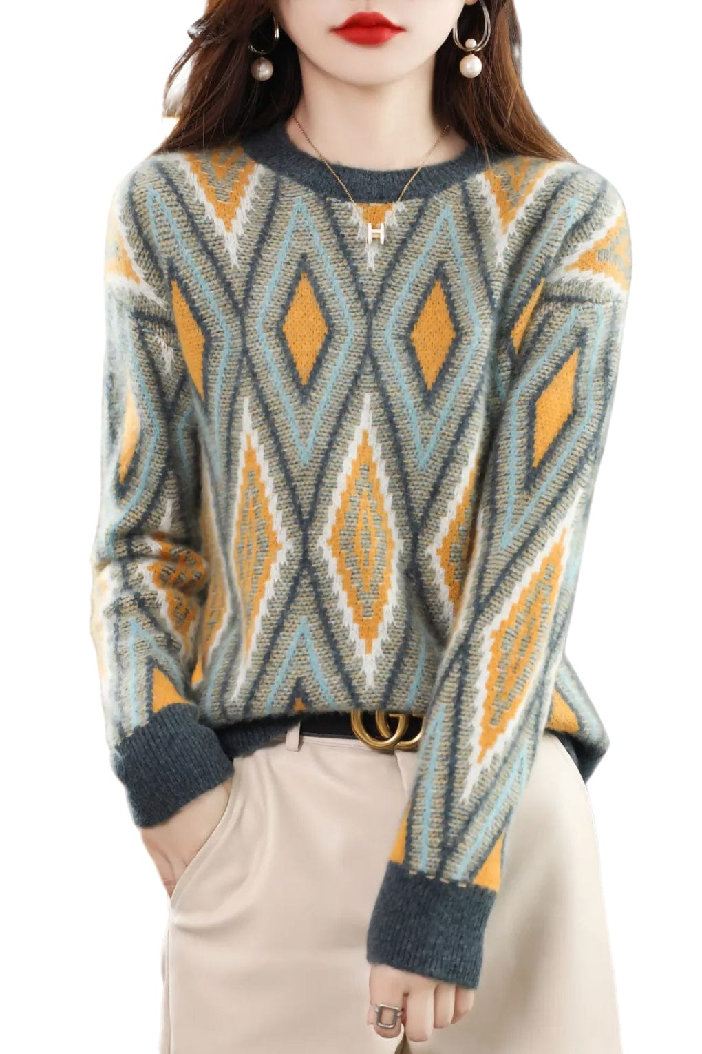 CM | Jersey de punto con cuello redondo 2024