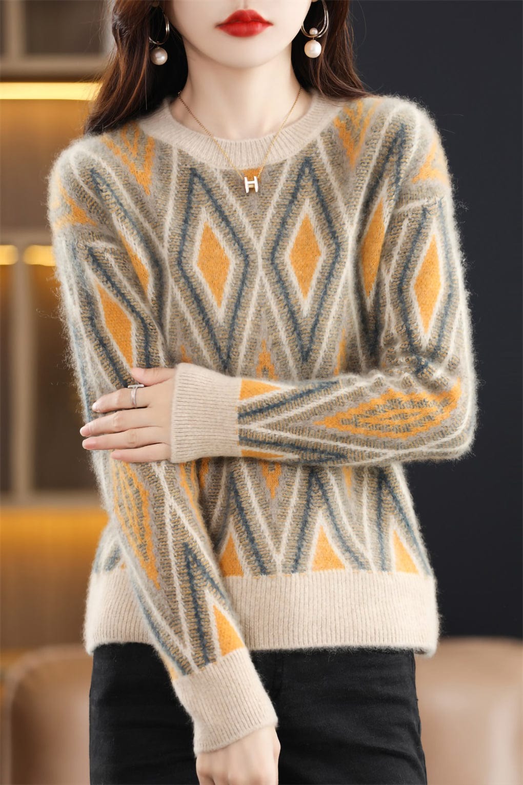 CM | Jersey de punto con cuello redondo 2024