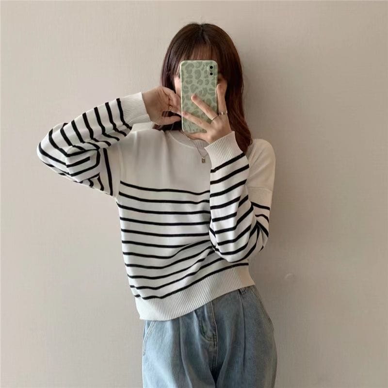 CM | Jersey sólido de cuello redondo