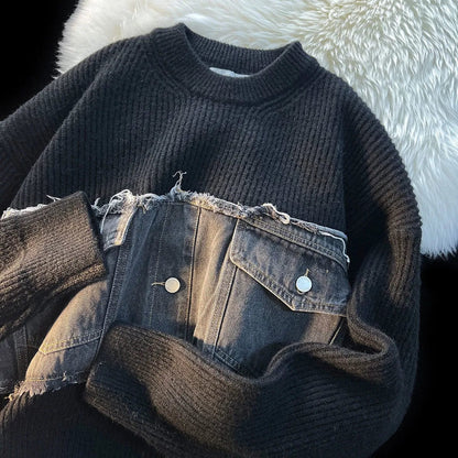 CM | Jersey vaquero patchwork