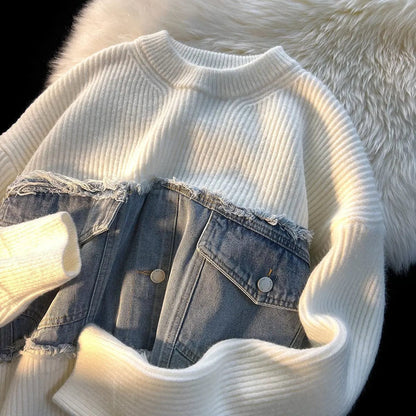 CM | Jersey vaquero patchwork