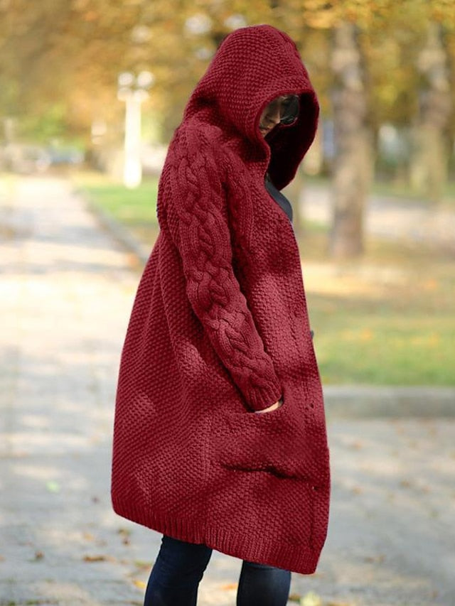 KL | Chaqueta con capucha en punto grueso