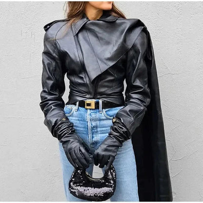 CM | Chaqueta suelta sin mangas con elegante escote redondo en jersey de punto monocolor