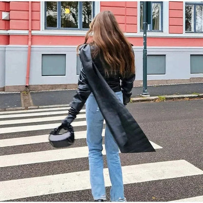 CM | Chaqueta suelta sin mangas con elegante escote redondo en jersey de punto monocolor