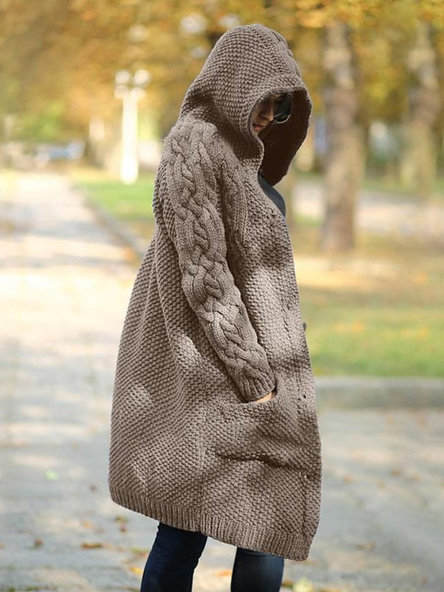KL | Chaqueta con capucha en punto grueso