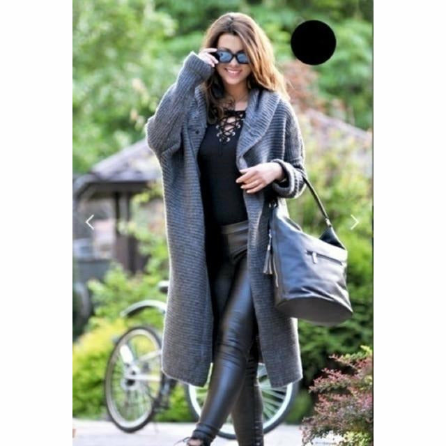 CM | Abrigo largo de punto para mujer