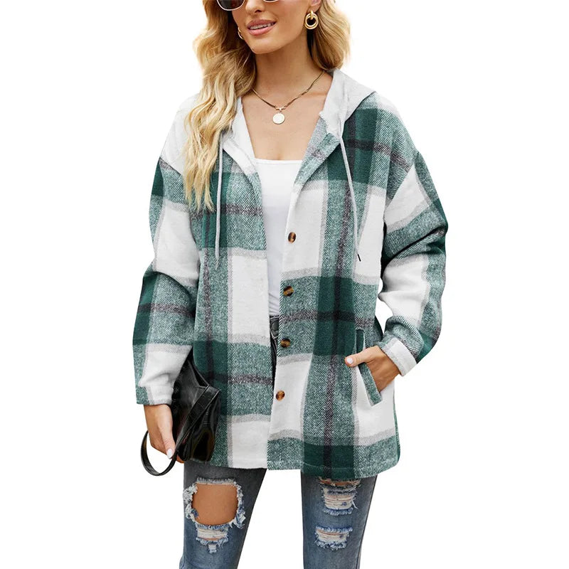 CM | Chaqueta clásica de franela para mujer