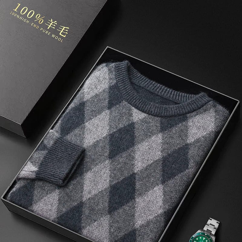 CM | Jersey de lana de colores con cuello en O 2024