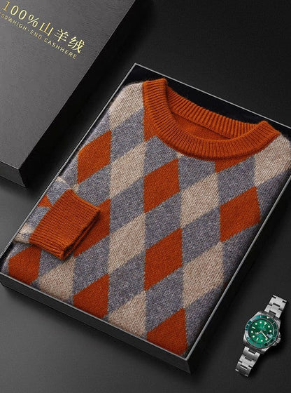 CM | Jersey de lana de colores con cuello en O 2024