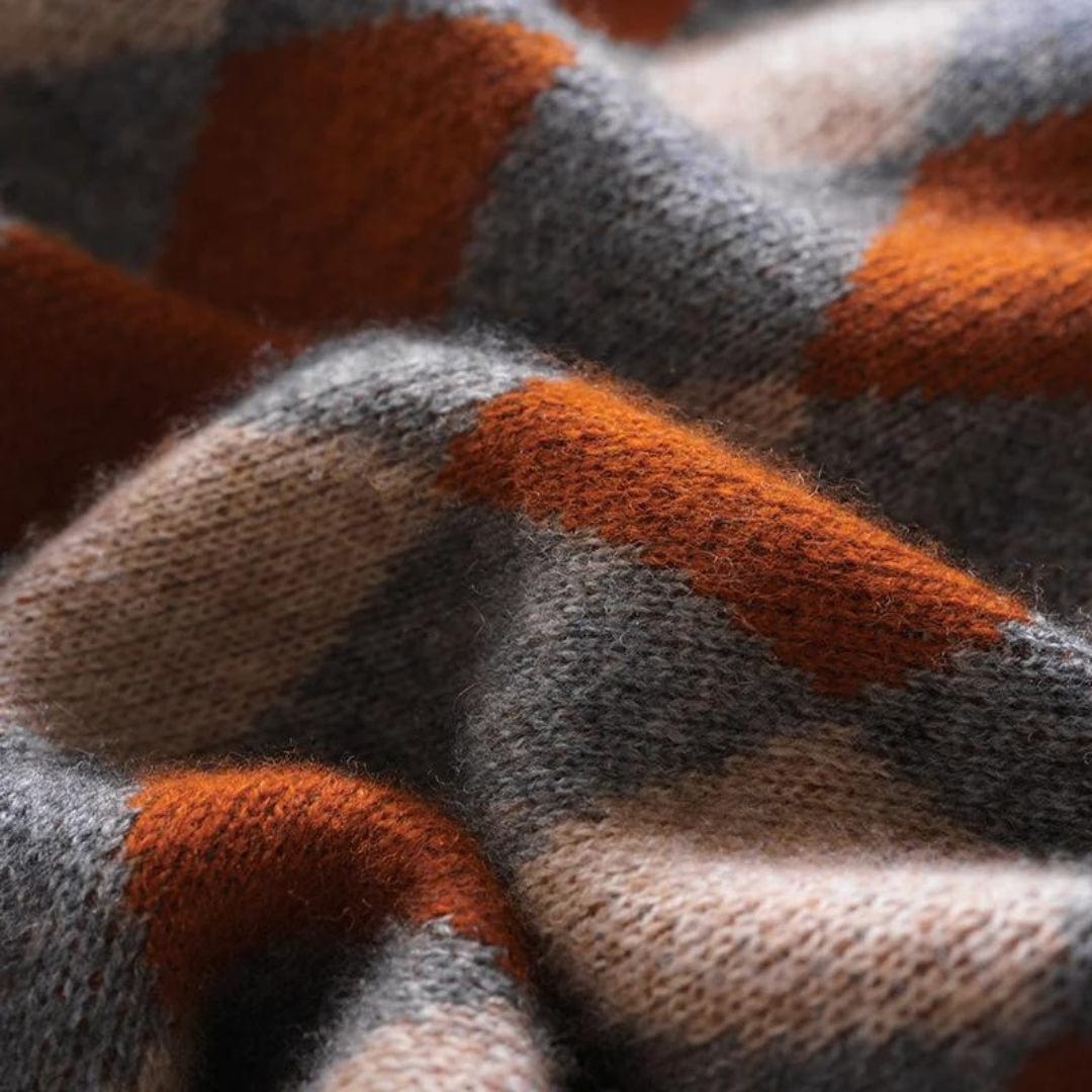 CM | Jersey de lana de colores con cuello en O 2024