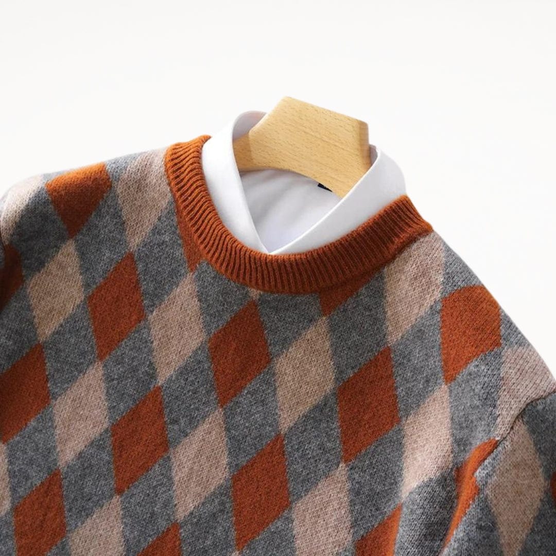 CM | Jersey de lana de colores con cuello en O 2024