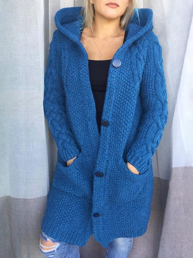 KL | Chaqueta con capucha en punto grueso