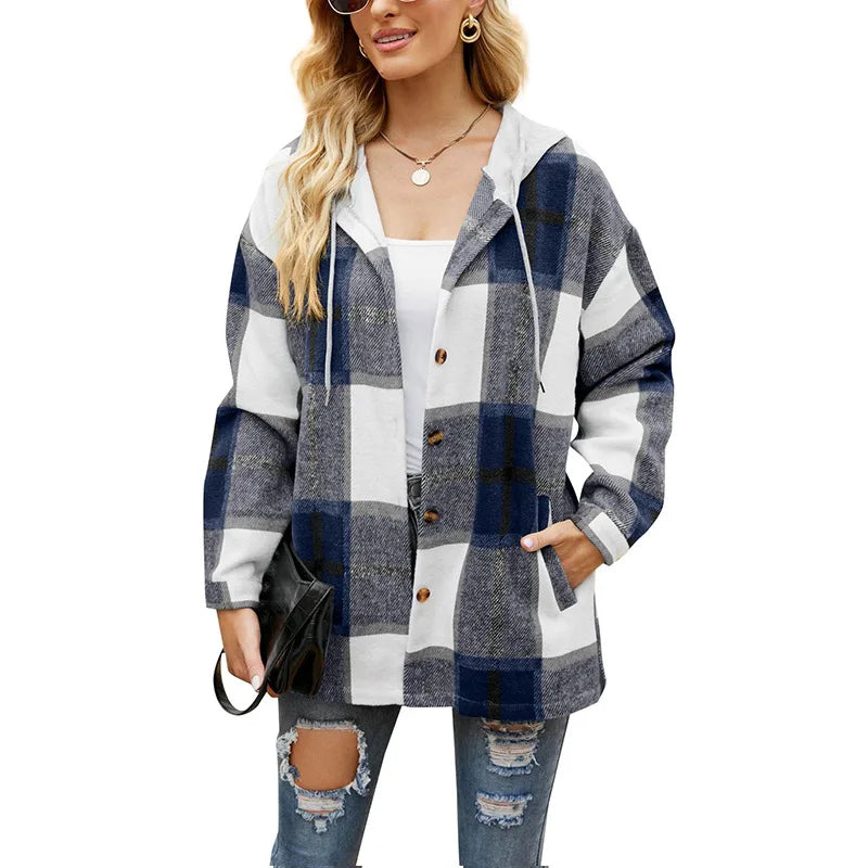 CM | Chaqueta clásica de franela para mujer