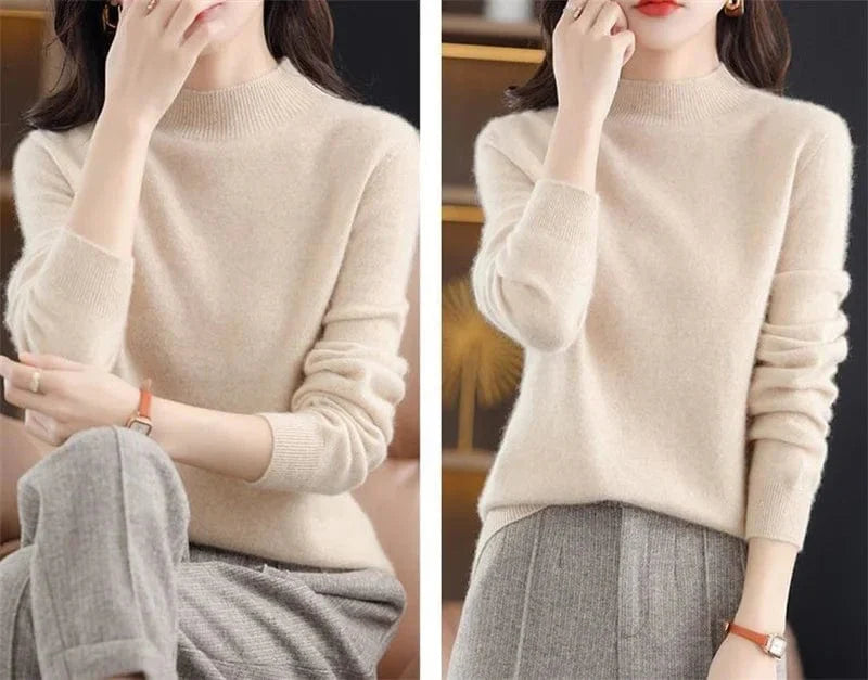 CM | Jersey de punto suave con cuello alto