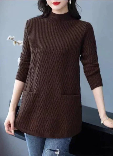 CM | Jersey de mujer con cuello alto