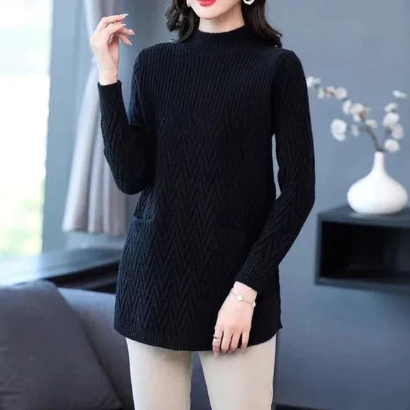 CM | Jersey de mujer con cuello alto