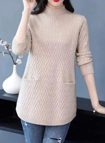 CM | Jersey de mujer con cuello alto